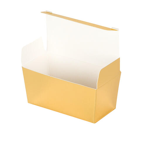 BALLOTINS À CHOCOLATS CARTON OR BLANC 1KG 200X100X88 MM X25 - 2