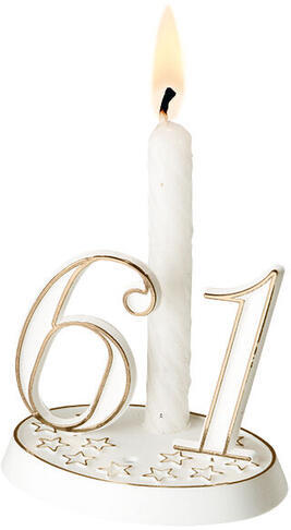 CHIFFRES BLANC ET OR H 40 MM POUR BASES BLANCHES 877203, N°2 X10 - 2