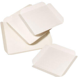 CARRÉS RAINÉS CARTON BLANC AVEC BORDS REPLIABLES 150 MM X250 - 2