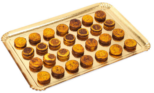 PLATEAUX EN CARTON MÉTALLISÉ 1 FACE OR 42X28 CM X25 - 2