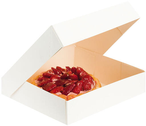 BOÎTES À ENTREMETS EN CARTON BLANC H 80 MM 200X200 MM X50 - 2