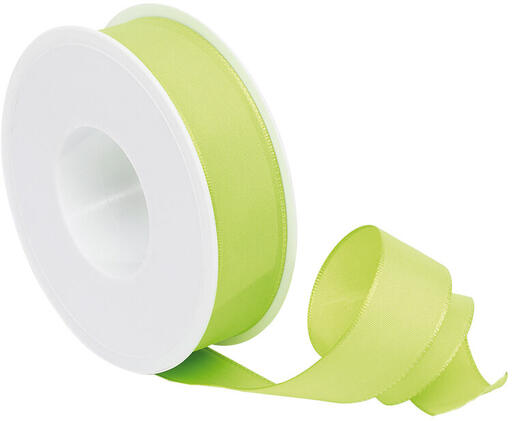 BOBINE 25M DE RUBAN LAITONNÉ UNI 25 MM, VERT - 2