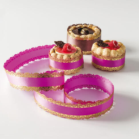 RUBANS CHARLOTTE 23 M À DENTELLE LARGEUR 40 MM ROUGE - 2