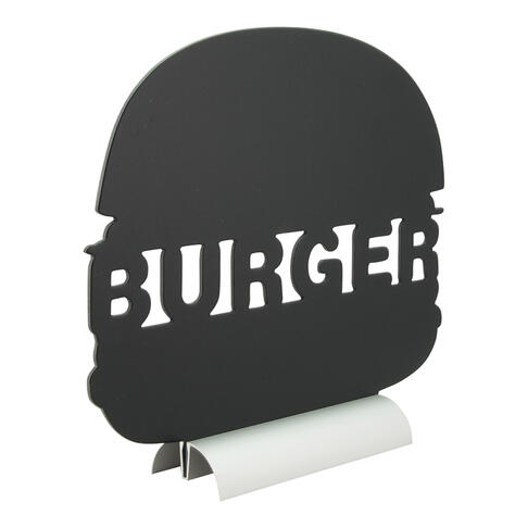 SILHOUETTE ARDOISE DE TABLE FORME BURGER AVEC SOCLE - 3