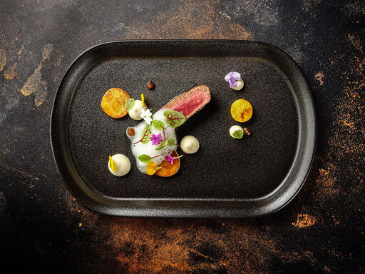 ASSIETTE STEAK 27X20CM NOIR MAT - 3