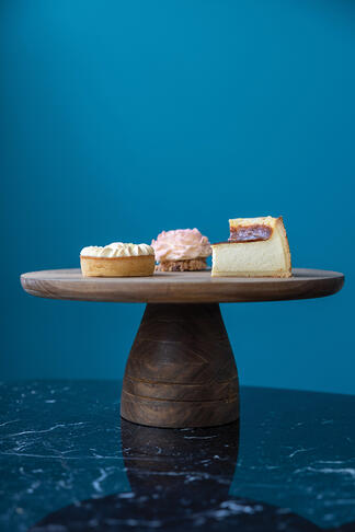 PLATEAU PRESENTOIR GATEAU SUR PIED 35X15CM ACACIA - 3