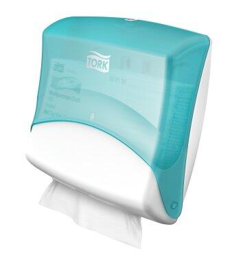 DIST NON-TISSE TORK RECHARGE W4 TURQUOISE ET BLANC - 3