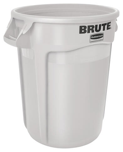 POUBELLE BRUTE ROND 121L BLANC - 3