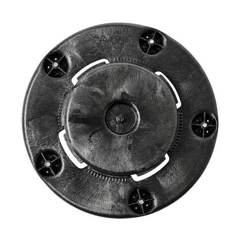 SOCLE SUR ROULETTES POUR CONTENEUR BRUTE ROND NOIR - 3