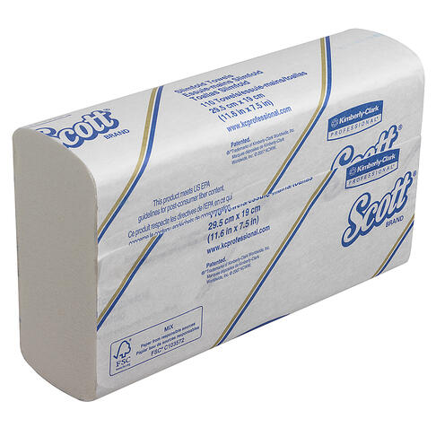 ESSUIE-MAINS PLIÉS EN Z SCOTT® SLIMFOLD BLANC 19X29.5CM 110 FORMATS 1 PLI X16 - 10