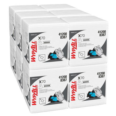 LAVETTE NON TISSEE USAGE COURT WYPALL X70 BLANC 76 FORMATS 31X42CM X12 - 3
