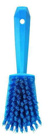 BROSSE A MAIN ALIMENTAIRE MANCHE 27CM FIBRE DURE BLEU - 3