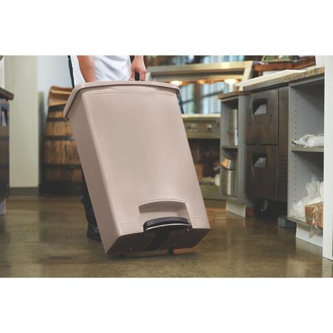 POUBELLE A PEDALE SLIM JIM STEP ON 90L MODELE LARGE RESINE BEIGE - 3