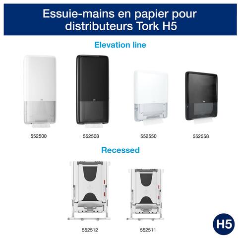 ESSUIE-MAINS CONTINUS TORK PEAKSERVE® H5 BLANC 22.5X20.1CM 1 PLI 410 FORMATS ECOLABEL X12 - 3