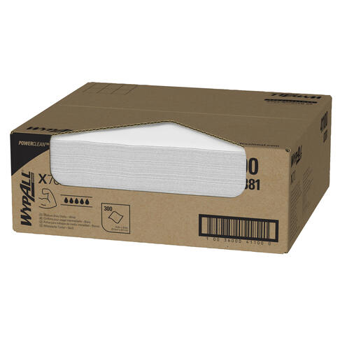 LAVETTE NON TISSEE USAGE COURT WYPALL X70 BLANC X300 FORMATS 37.5X42CM - 3