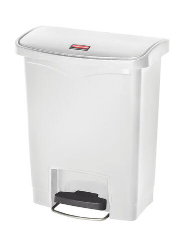 POUBELLE A PEDALE SLIM JIM STEP ON 30L MODELE LARGE RESINE BLANC - 3