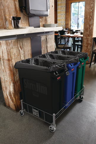 POUBELLE SLIM JIM 60L GRIS AVEC CONDUITS D'AERATION - 3