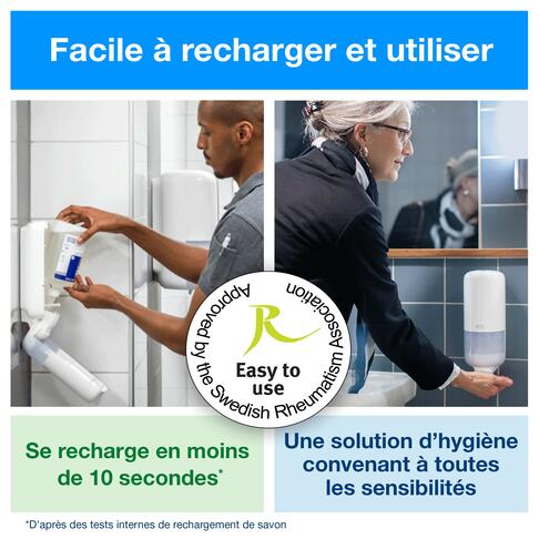 SAVON MOUSSE TORK® PREMIUM S4 LIMPIDE CARTOUCHE 1L X6 - 3