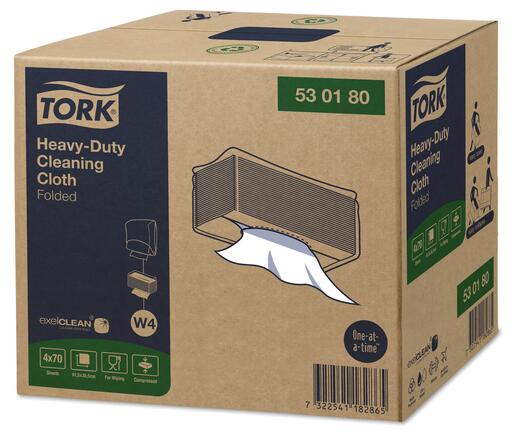 FORMAT NON TISSE USAGE UNIQUE TORK W4 61,5X35,5CM BLANC 4X70 FORMATS - 3
