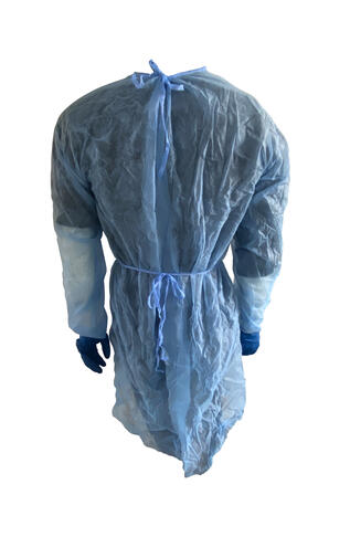 BLOUSE BLEUE SANS POCHES AVEC LIEN PP 110CM X50 - 3