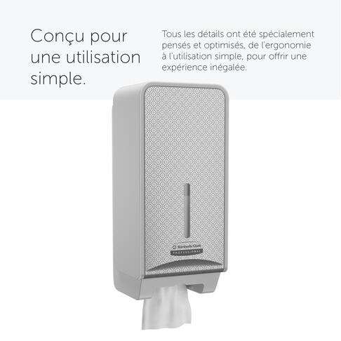 DISTRIBUTEUR DE PAPIER TOILETTE PLIÉ ICON™ GRIS MOSAÏQUE - 3