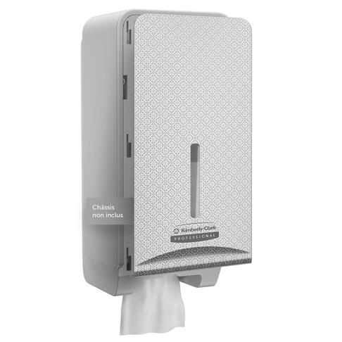 FAÇADE DISTRIBUTEUR PAPIER TOILETTE PLIÉ ICON™ MOSAÏQUE ARGENTÉE X1 - 3