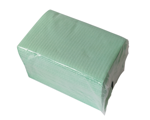 PROTECTION PATIENT OUATE ET POLYETHYLÈNE 35X46CM VERT X500 - 3