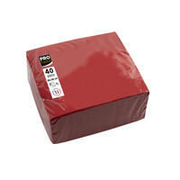 SERVIETTE 38X38 CM OUATE GAUFRÉE 2 PLIS ROUGE X1200 - 3