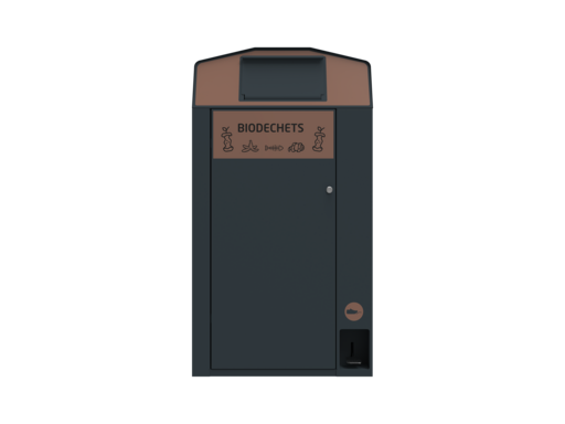 POUBELLE DE TRI BIODECHETS TRIROK 120L ANTHRACITE - 3