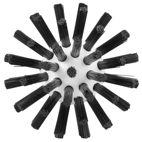 BROSSE CYLINDRIQUE ALIMENTAIRE DIAMETRE 63MM FIBRE DURE NOIR - 3