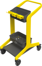 CHARIOT DE LAVAGE AVEC PORTE OUTILS HYGO JAUNE - 3