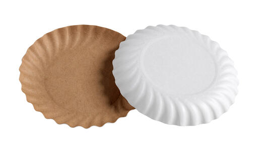 COUPELLES EN CARTON FESTONNÉES KRAFT / BLANC Ø 95 MM X500 - 3