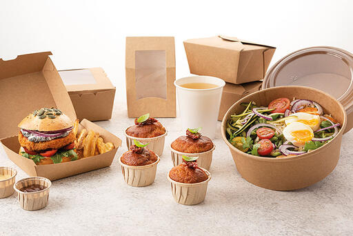 BOÎTES REPAS CARTON KRAFT 16,2 X 13,2 CM HAUTEUR 6,4 CM 130 CL X400 - 3