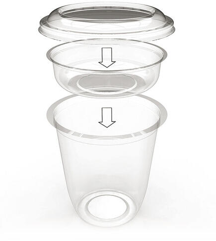 POTS DUO RPET Ø 10 CM HAUTEUR 3,5 CM 17 CL X900 - 3