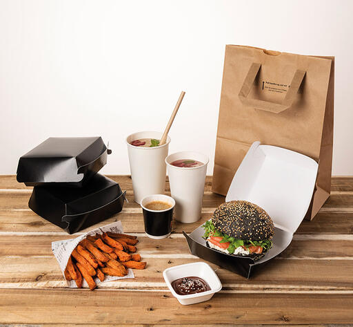 BOÎTES BURGER CARTON NOIR AVEC COUVERCLE ARTICULÉ 11,5X11,5 CM HAUTEUR 6 CM X50 - 3