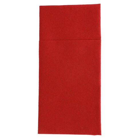 SERVIETTE POCHETTE 40X40CM NON TISSÉ BORDEAUX X50 - 3
