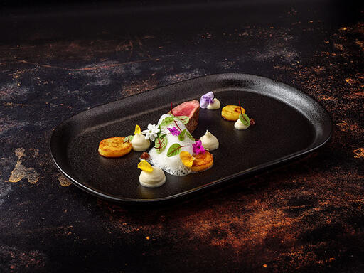 ASSIETTE STEAK 27X20CM NOIR MAT - 4