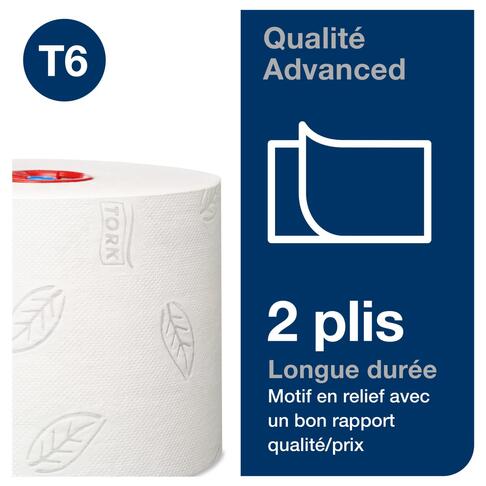 PAPIER TOILETTE PETIT ROULEAU TORK® ADVANCED T6 BLANC 100M 2 PLIS X27 - 2