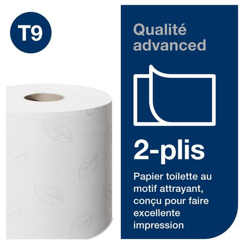 PAPIER TOILETTE À DÉVIDAGE CENTRAL TORK SMARTONE® T9 BLANC 620 FORMATS 2 PLIS ECOLABEL X12 - 4