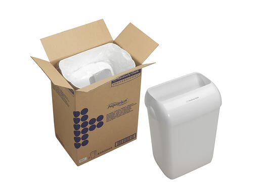 POUBELLE AQUARIUS 43L BLANC X2 - 4