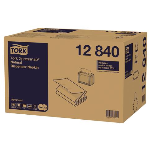 SERVIETTE POUR DISTRIBUTEUR 21.3X33CM TORK® XPRESSNAP® N4 1 PLI NATUREL X9000 - 9
