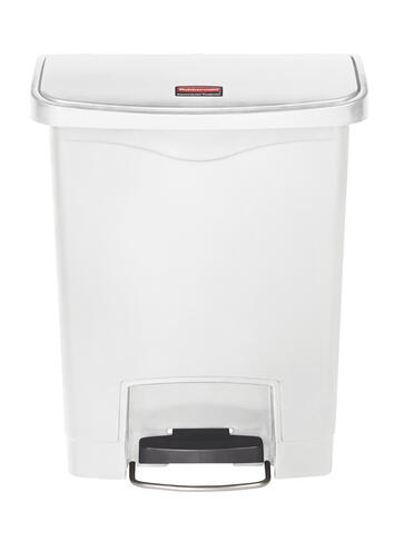 POUBELLE A PEDALE SLIM JIM STEP ON 30L MODELE LARGE RESINE BLANC - 4