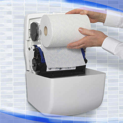 DISTRIBUTEUR D’ESSUIE-MAINS ROULEAUX AQUARIUS™ SLIMROLL BLANC PBS - 4