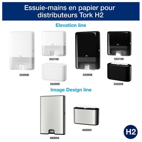 ESSUIE-MAINS PLIÉS EN Z TORK XPRESS® H2 BLANC 21.3X24CM 180 FORMATS 2 PLIS ECOLABEL X21 - 3
