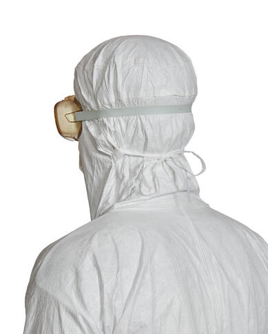 COMBINAISON À CAGOULE TYVEK ISOCLEAN BLANC TAILLE XXL CARTON X20 - 4