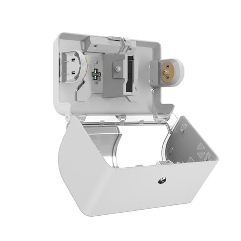DISTRIBUTEUR DE PAPIER TOILETTE PETIT ROULEAU DOUBLE ICON™ BLANC MOSAÏQUE - 3