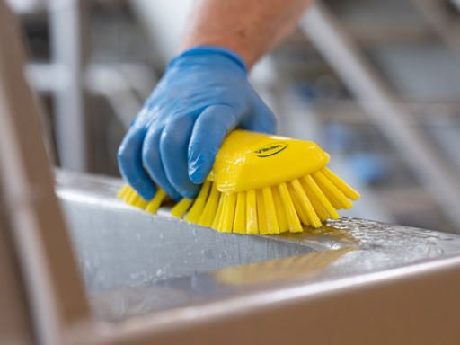 BROSSE PAPILLON A MAIN XL ALIMENTAIRE 230MM EXTRA DURE JAUNE - 4