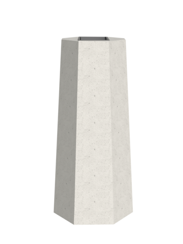 CENDRIER 2L A POSER BETON CYCLADE BLANC SABLE - 3