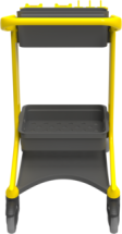 CHARIOT DE LAVAGE AVEC PORTE OUTILS HYGO JAUNE - 4