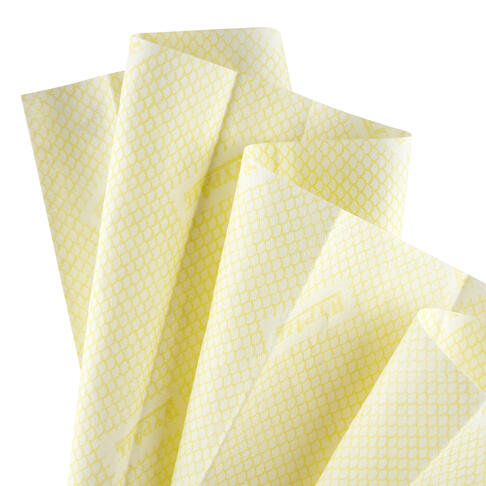 LAVETTE NON TISSEE USAGE COURT WYPALL X80 JAUNE 25 FORMATS 35X42CM - 5